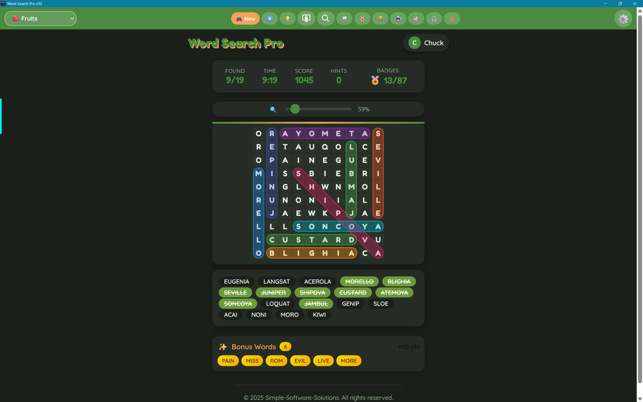 Medium puzzle, dark theme